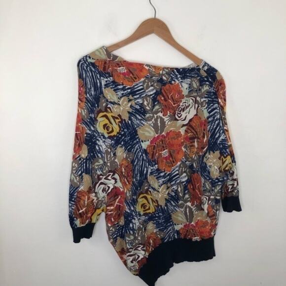 Anthropologie Sparrow Autumn Leaves Dolman Sweater Size Small - Picture 3 of 11